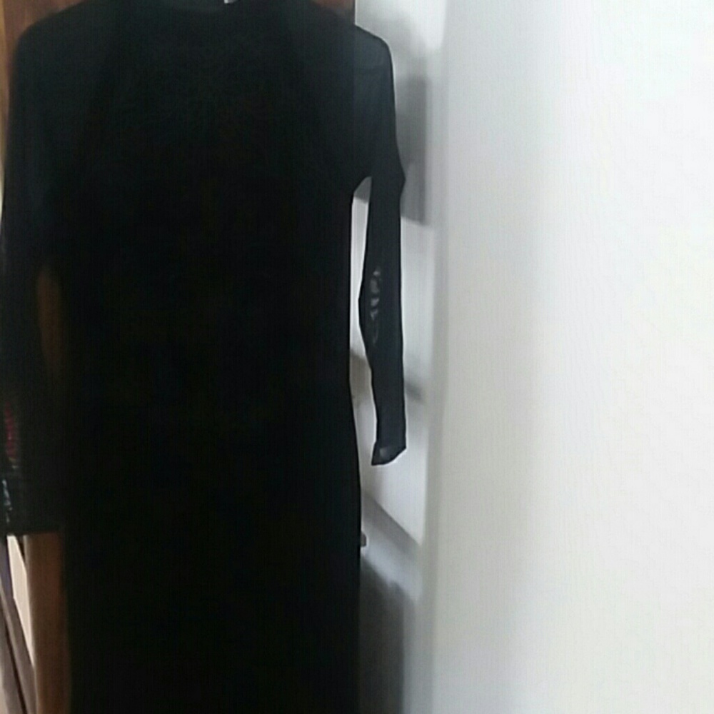 Floor length black gown